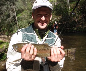 Angler with trout